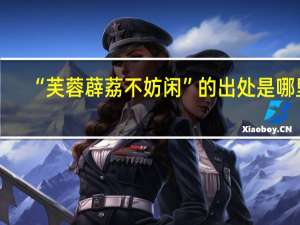 “芙蓉薜荔不妨闲”的出处是哪里