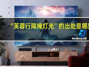 “芙蓉行障掩灯光”的出处是哪里