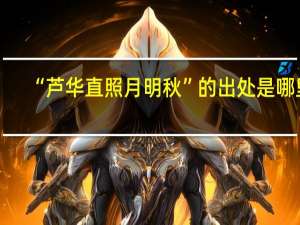 “芦华直照月明秋”的出处是哪里