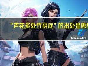 “芦花多处竹阴底”的出处是哪里