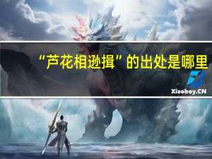 “芦花相逊揖”的出处是哪里