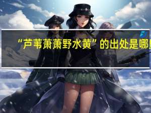 “芦苇萧萧野水黄”的出处是哪里