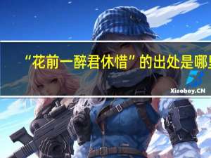 “花前一醉君休惜”的出处是哪里