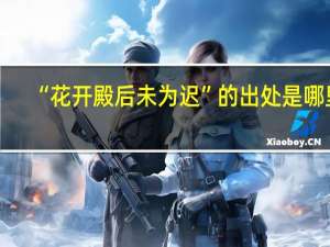 “花开殿后未为迟”的出处是哪里