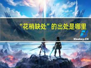 “花梢缺处”的出处是哪里