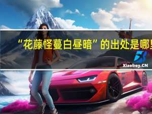 “花藤怪蔓白昼暗”的出处是哪里