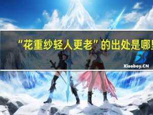 “花重纱轻人更老”的出处是哪里