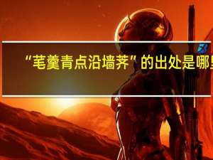 “芼羹青点沿墙荠”的出处是哪里