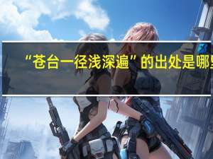 “苍台一径浅深遍”的出处是哪里