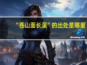 “苍山面长溪”的出处是哪里