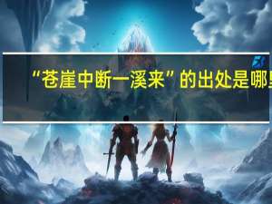“苍崖中断一溪来”的出处是哪里