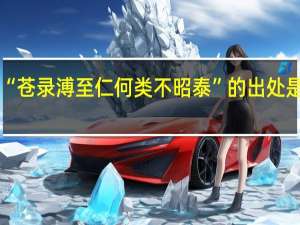 “苍录溥至仁何类不昭泰”的出处是哪里