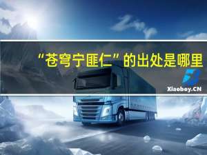 “苍穹宁匪仁”的出处是哪里