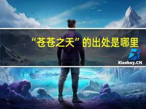 “苍苍之天”的出处是哪里