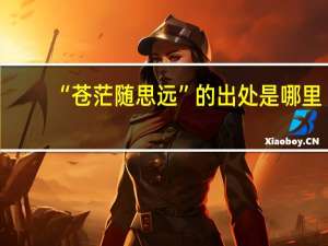 “苍茫随思远”的出处是哪里