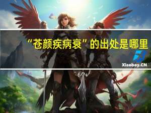 “苍颜疾病衰”的出处是哪里