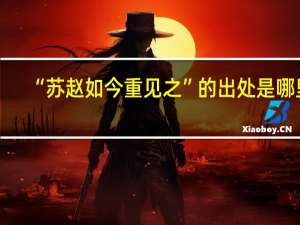 “苏赵如今重见之”的出处是哪里