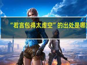 “若言包得太虚空”的出处是哪里