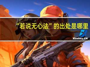 “若说无心法”的出处是哪里
