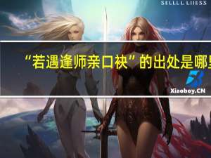 “若遇逢师亲口袂”的出处是哪里