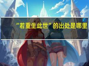 “若重生此世”的出处是哪里