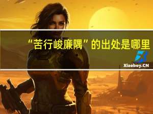 “苦行峻廉隅”的出处是哪里