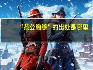 “范公胸臆”的出处是哪里