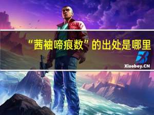 “茜袖啼痕数”的出处是哪里