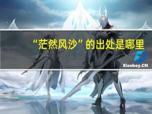 “茫然风沙”的出处是哪里