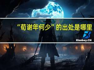 “荀谢年何少”的出处是哪里