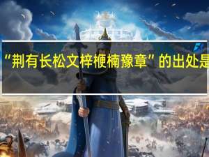 “荆有长松文梓楩楠豫章”的出处是哪里