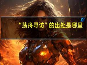 “荡舟寻访”的出处是哪里
