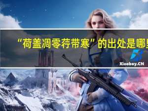 “荷盖凋零荇带寒”的出处是哪里