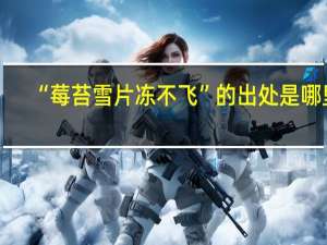 “莓苔雪片冻不飞”的出处是哪里