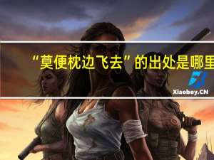“莫便枕边飞去”的出处是哪里
