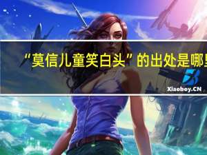 “莫信儿童笑白头”的出处是哪里