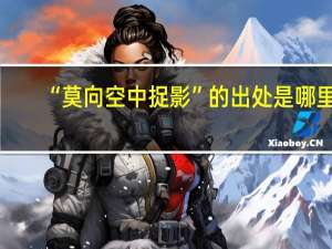 “莫向空中捉影”的出处是哪里