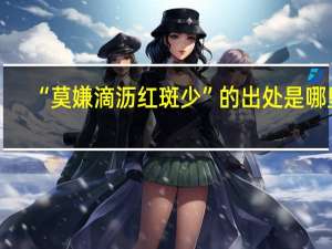 “莫嫌滴沥红斑少”的出处是哪里