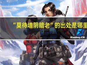 “莫待墙阴暗老”的出处是哪里