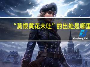“莫恨黄花未吐”的出处是哪里