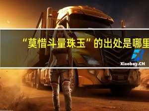 “莫惜斗量珠玉”的出处是哪里
