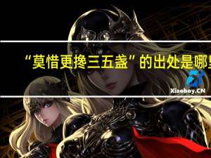 “莫惜更搀三五盏”的出处是哪里