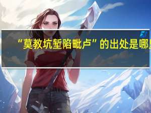 “莫教坑堑陷毗卢”的出处是哪里