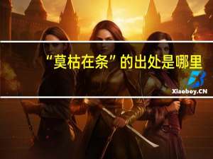 “莫枯在条”的出处是哪里