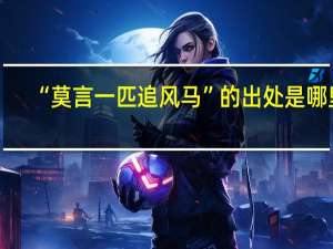“莫言一匹追风马”的出处是哪里