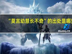 “莫言幼慧长不奇”的出处是哪里