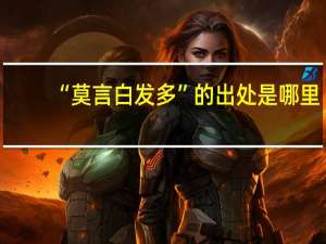 “莫言白发多”的出处是哪里