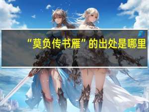 “莫负传书雁”的出处是哪里