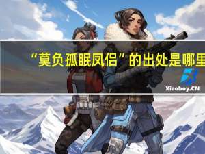 “莫负孤眠凤侣”的出处是哪里