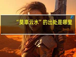 “莫辜云水”的出处是哪里